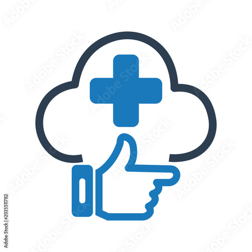 Cloud health icon