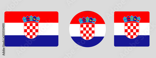 Foto Croatia flag set