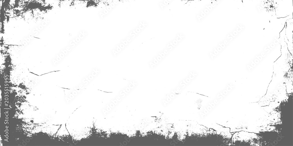 Fototapeta premium Abstract distressed black and white grunge texture background with rough cracks, vintage scratch overlay, dirty ink splatter, grainy dust pattern, and weathered industrial surface design