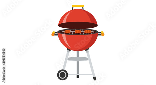 Canvastavla Red Portable Outdoor Charcoal Grill.