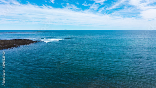 Canvas Print Aerial view featuring the beach and the Atlantic Ocean in North Hampton, New Ham