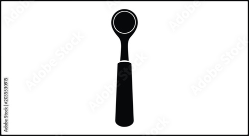 Silhouette design dental mirror medical examination instrument equipment icon vector