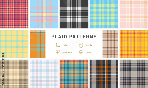 Fotografie Plaid pack for old-style print and textile projects