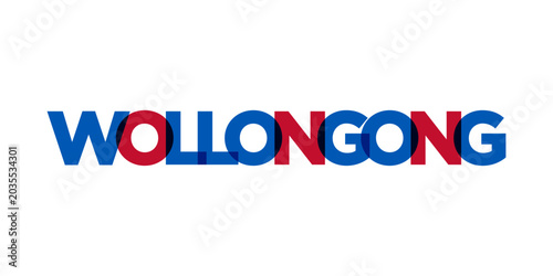 Fotografie Wollongong in the Australia emblem