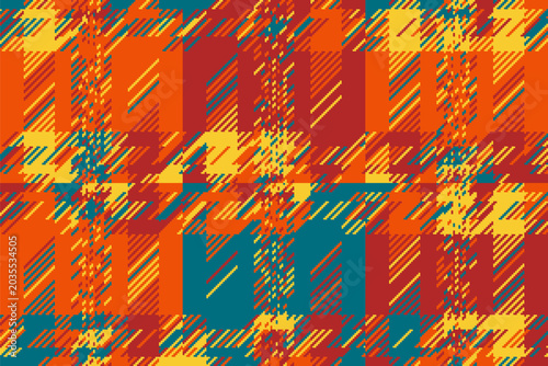 Obraz na płótnie Fragmented grid composition with glitch distortion and grunge overlay