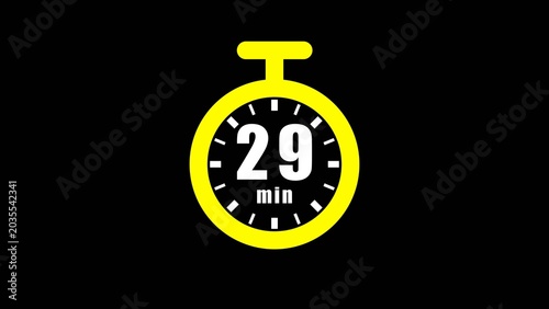 clock timer 29 minutes illustrations icon.