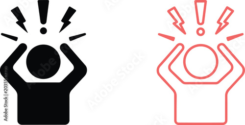 Tableau sur toile Person Icon Showing Stress and Frustration