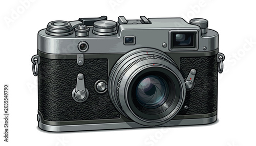 Photography Vintage Black Film Camera.