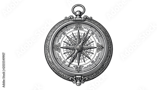 Photography Vintage Compass Navigation Tool.