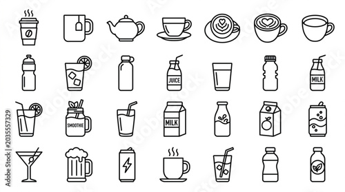 A collection of various drinks and beverages on a table indoors.