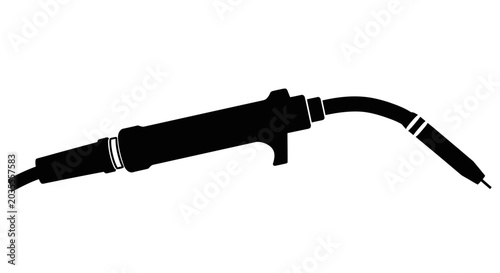Tableau sur toile Mig Welding Torch Silhouette Vector - Industrial Tool for Metal Fabrication