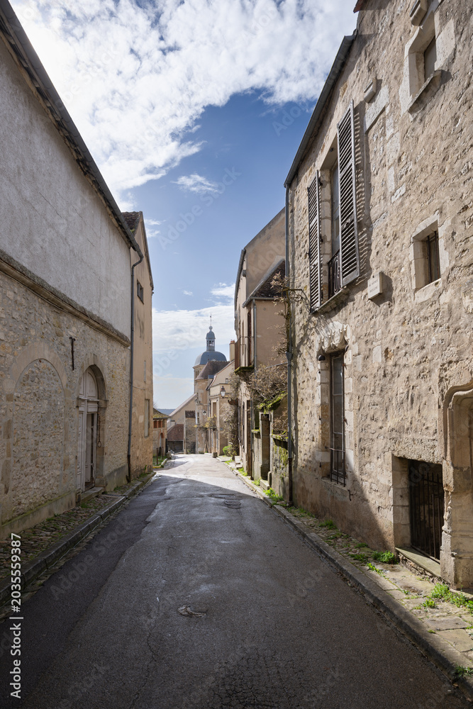 Fototapeta premium Vezelay is a French city located in the Yonne department in the Burgundy-Franche-Comté region.