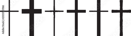Obraz na płótnie Series of black vertical lines with varying thickness and horizontal dashes at i