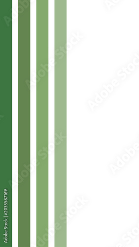 Four vertical green bars of different shades on white background