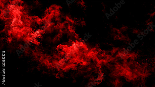 Tableau sur toile Dramatic crimson nebula swirls in deep space, a celestial masterpiece of cosmic