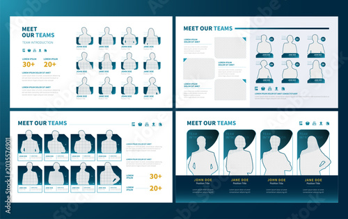 Corporate Team Introduction Presentation Template Business Profile Slide Layout Set