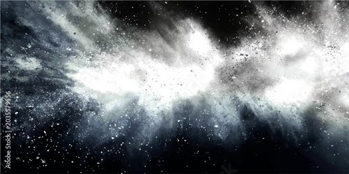 Schilderij op canvas Abstract cosmic explosion, nebulae swirls, interstellar dust cloud, vibrant energy, galaxy formation, deep space mystery