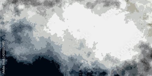Tableau sur toile Abstract texture painting evoking stormy, turbulent atmosphere with swirling clouds dark, moody hues, balanced bright white expanse