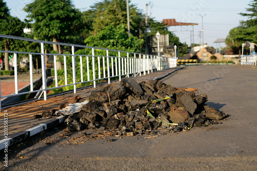 Photos Pile of asphalt chunk