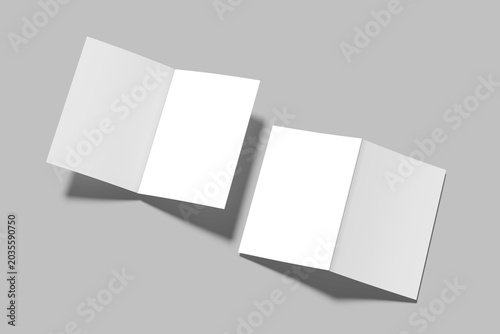 Bifold Mockup Design Blank 3D