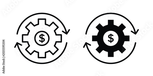 Photos Costs optimization icon. Symbols for websites