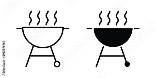 Schilderij op canvas Grill icon. Symbols for websites