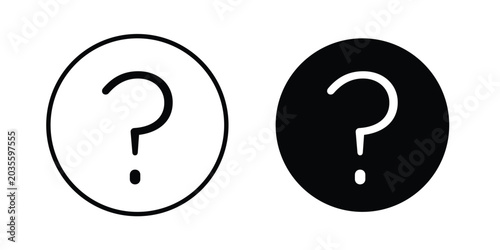Cuadro en lienzo Interrogation icon. Symbols for websites