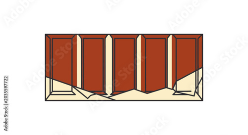 Chocolate Bar Flat Vector Illustration