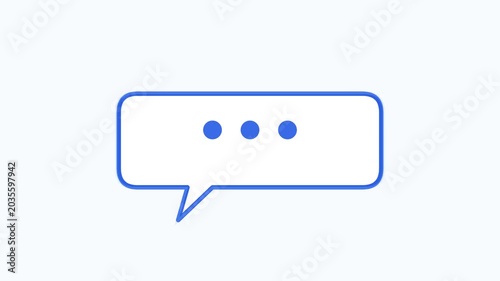 3d chat bubble icon and blank speech balloon illustration for web communication dialog isolated on a white background