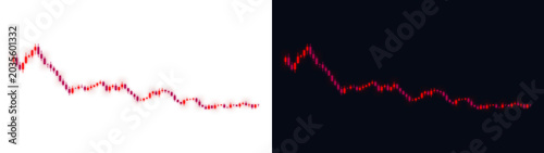 Tableau sur toile PNG image of Red Line Graph Trends, Financial Data Analysis, Stock Market Fluctu