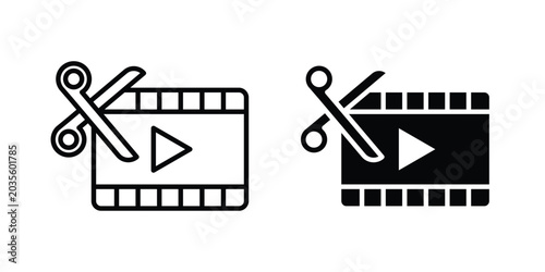 Fotografía Video editing icon