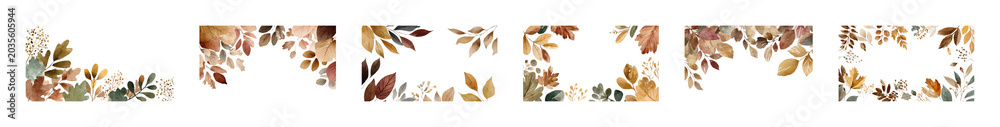 Fototapeta premium PNG Floral autumn alphabet letters on transparent background