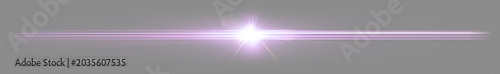 Pale Violet White Horizontal Lens Flare Overlay on Gray Background