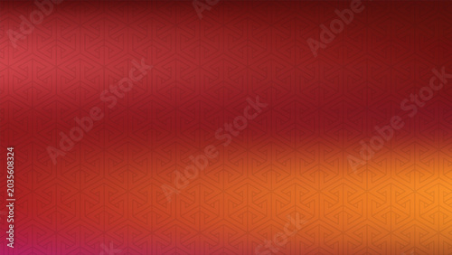 Fotografía Abstract geometric red and orange background with a subtle pattern of interwoven triangle shapes
