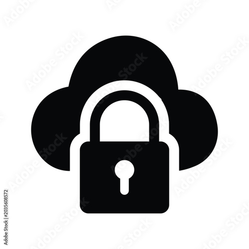 Cloud lock icon
