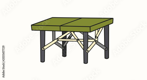 Bild auf Leinwand Folding Table Vector Illustration