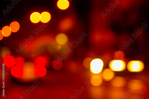 Abstract blured lights of night city