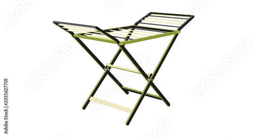Folding Clothes Drying Rack Vector Illustration
