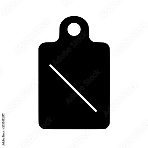 Cutting board abstract concept black white icon