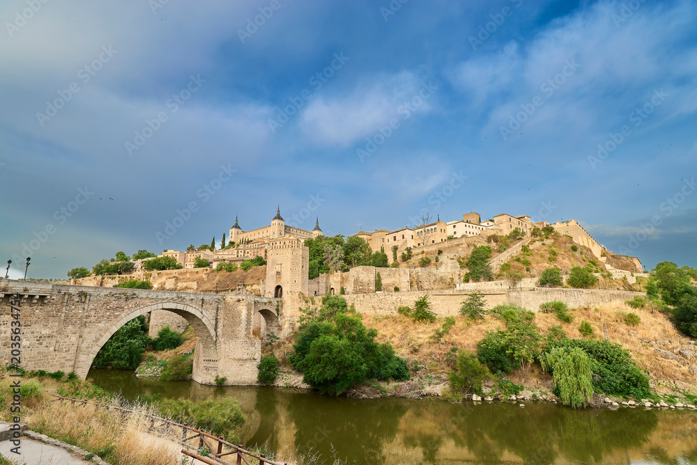 Fototapeta premium View from the Mirador del Tajo, Toledo, Castilla-La Mancha, Spain.