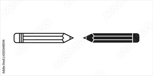 Quadro su tela Black and white pencil stationery school