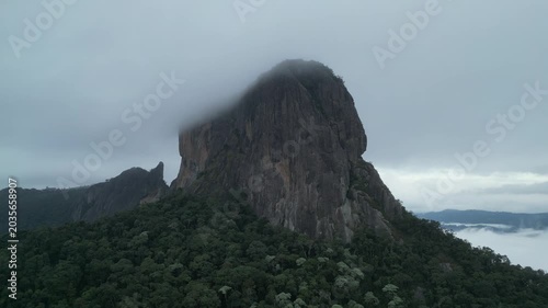 Pedra Do Bau Mountain Peak Fog Clouds Climbing Mountaineering Serra Mantiqueira Adventure Tourism Hiking Rock Formation Summit Wilderness Nature Landscape Scenic Brazil South America Outdoor Explorer