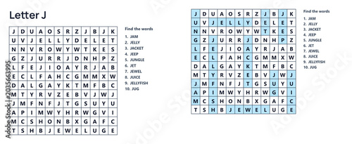 Cuadro en lienzo Word seek puzzle sheet