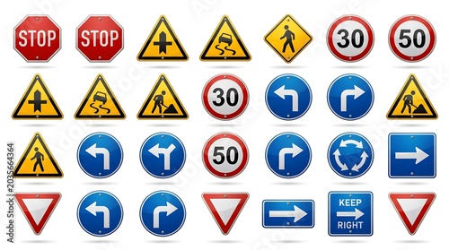 Stop Symbol Traffic Sign Isolated on White Background