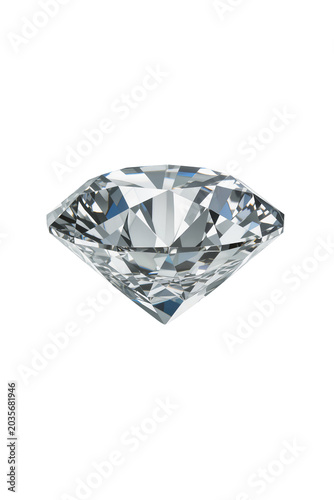 Foto Isolated dazzling brilliant cut diamond reflecting light, a precious and luxurio