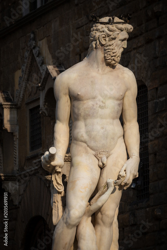 Neptune Statue in Florence, Italy