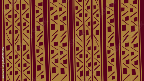 Bild auf Leinwand brazilian indigenous body painting line art, traditional tribal geometric motifs