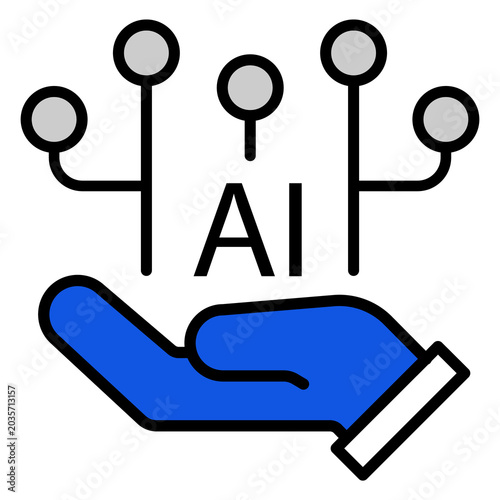 Technology AI Development Vector Icon For Innovation