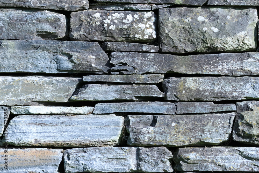 Naklejka premium Texture de mur en pierres naturelles empilées