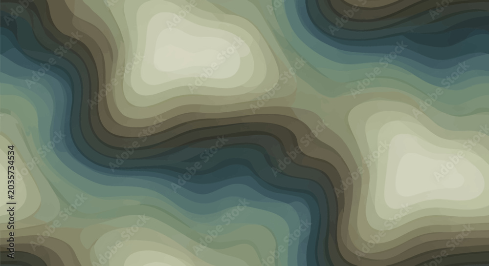 Fototapeta premium Abstract Topographic Map Background: Earth Terrain Layers